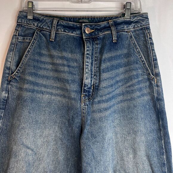 Wild Fable NWT Mid Rise Baggy Denim Jean Slouchy Back Cinch Tab Size 4/29 - Picture 3 of 11